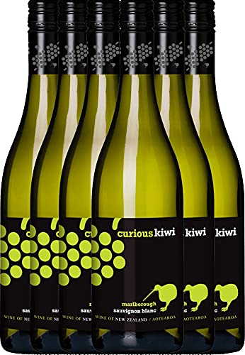 Curious Kiwi Sauvignon Blanc Marisco Weißwein 6 x 0,75l VINELLO - 6 x Weinpaket inkl. kostenlosem VINELLO.weinausgießer von Marisco Vineyards