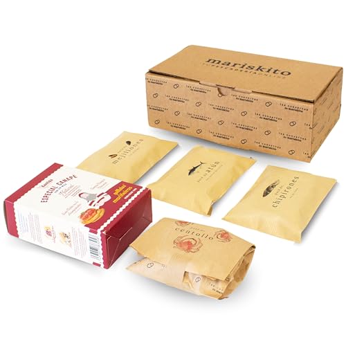 MARISKITO | Paket La Mar de Aperitivos - 5 Gourmet-Pasteten - Dosen mit Galicischen Konserven - Geschenkkorb - Delikatessen-Produktset MARISKITO | Paket La Mar de Aperitivos - 5 Gourmet-Pasteten - Dosen mit Galicischen Konserven - Geschenkkorb - Delikatessen-Produktset von Mariskito