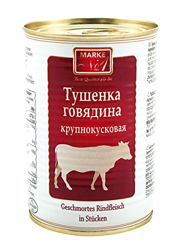 Marke Nr.1 Geschmortes Rindfleisch in Stücken "Tuschenka" M.Nr.1, 5er Pack (5 x 400 g) von Marke Nr.1