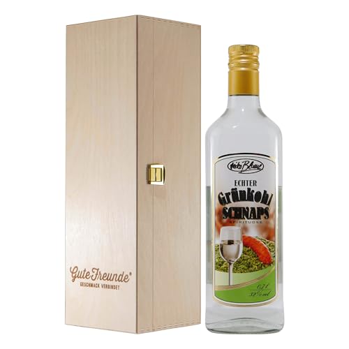 Blume Echter Grünkohl Schnaps mit Geschenk-Holzkiste Blume Echter Grünkohl Schnaps mit Geschenk-Holzkiste von Marke: Blume