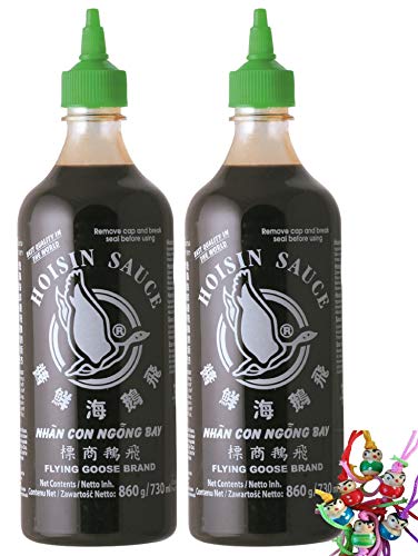 yoaxia ® - [ 2x 730ml ] Hoisin Sauce/Hoi Sin Sauce/milde Würzsauce + ein kleiner Glücksanhänger gratis von Yoaxia