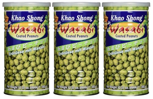 yoaxia ® - 3er Pack - [ 3x 350g ] Erdnüsse mit Wasabi überzogen / Wasabi coated Peanuts von Yoaxia