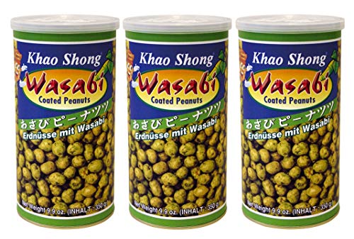 yoaxia ® - 3er Pack - [ 3x 350g ] Erdnüsse mit Wasabi überzogen / Wasabi coated Peanuts von Yoaxia