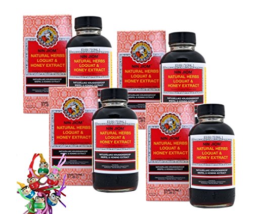 yoaxia ® - 4er Pack - [ 4x 150ml ] NIN JIOM PEI PA KOA Honig, Mispel Kräutersirup, enthält 14 Kräuter + ein kleines Glückspüppchen - Holzpüppchen von Yoaxia