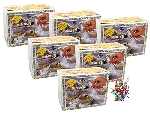 6er Pack - GINGEN [ 6x 70g ] 100% Instant Ingwer Getränk ohne Zuckerzusatz | 100% Instant Ginger Drink + ein kleiner Glücksanhänger gratis von Yoaxia