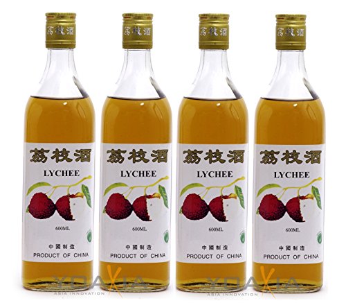 [ 4x 600ml ] CHINA LYCHEE alkoholisches Litschi Getränk Lycheewein 14% Vol. #22 + ein kleiner Glücksanhänger gratis von Markenlos