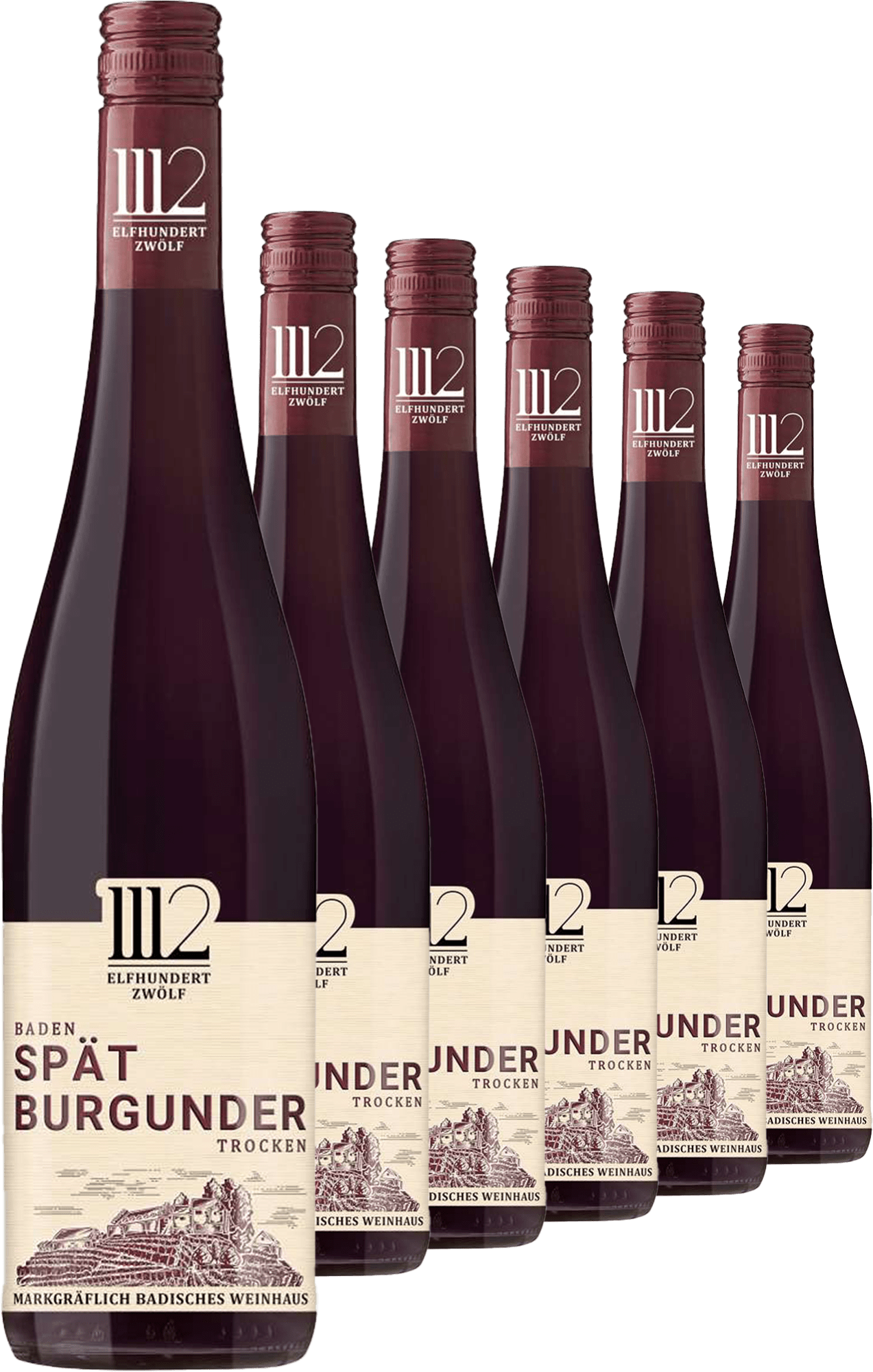 2021 Markgräflich Badisches Weinhaus »Elfhundertzwölf« Spätburgunder im 6er-Vorratspaket 2021 Markgräflich Badisches Weinhaus »Elfhundertzwölf« Spätburgunder im 6er-Vorratspaket