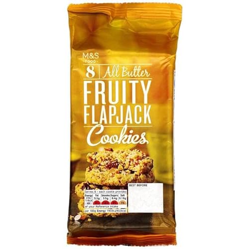 Marks and Spencer 20 alle Butter Fruity Flapjack Cookies | 2 x 10 Pack | M&S Food Vegetarisch | 2 x 225 g von Marks & Spencer