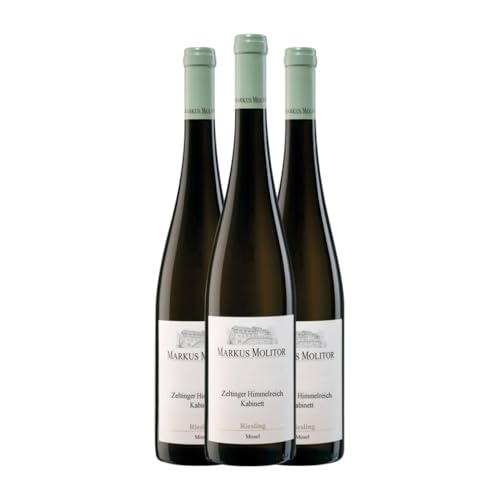 Markus Molitor Zeltinger Himmelreich Kabinett Riesling Halbtrocken Halbsüß Mosel 75 cl Weißwein (Karton mit 3 Flaschen von 75 cl) von Markus Molitor Haus