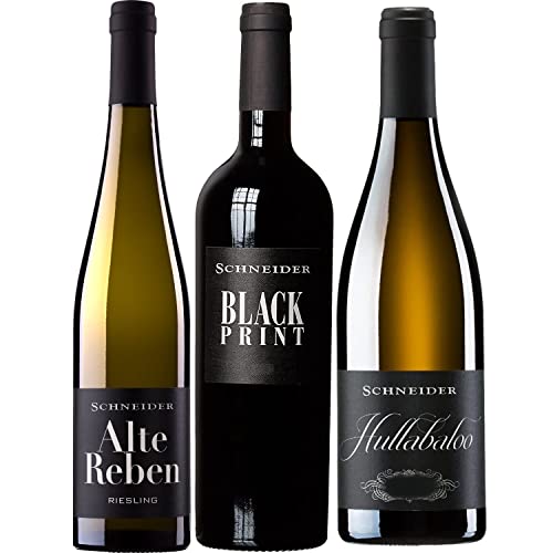 Entdeckerpaket Markus Schneider I Black Print I Hullabaloo I Riesling Alte Reeben I Rotwein Weißwein trocken I Visando Paket (Entdeckerpaket (3 x 0,75l)) von Markus Schneider