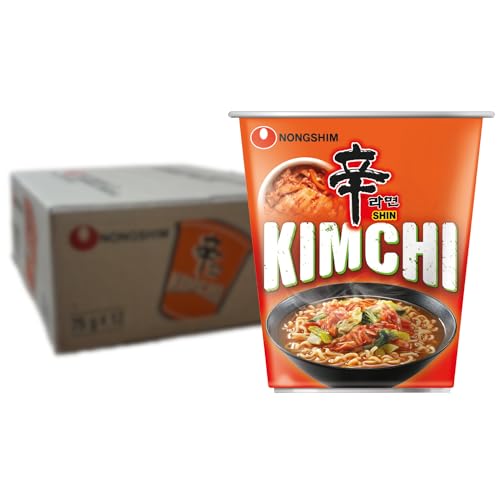 Nong Shim Instantnudeln Kimchi Ramen – Koreanische Ramen Cup Suppe - schnelle Zubereitung – 12er Vorteilspack à 75g Nong Shim Instantnudeln Kimchi Ramen – Koreanische Ramen Cup Suppe - schnelle Zubereitung – 12er Vorteilspack à 75g von Nongshim