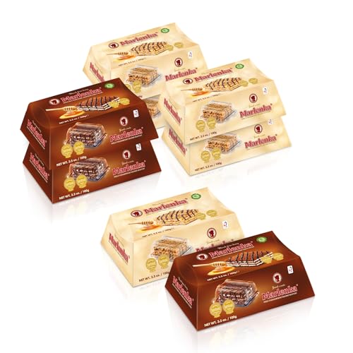 MARLENKA® 6+2 Honigkuchen - Mix 8 x 100 g | Tschechischer Kuchen für Desserts und Geschenksets | Parent (MIX) von Marlenka