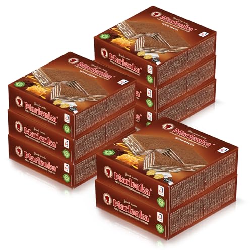MARLENKA® 6+2 Kakao - Honigkuchen 8 x 800 g | Tschechischer Kuchen für Desserts und Geschenksets | Leckere Honigkuchen Geschenkbox | Honey Cake für besondere Anlässe von Marlenka