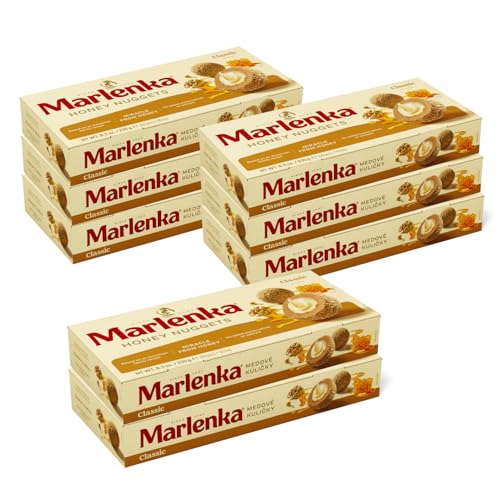 MARLENKA® Honigkugeln 6 + 2 Pack | Honey Nuggets | Gebäckkugeln mit Honig | 8 x 10 Bälle | 8 x 235g | Süßigkeiten Großpackungen | Lange Haltbarkeit - Ablaufdatum von mindestens 6 Wochen von Marlenka