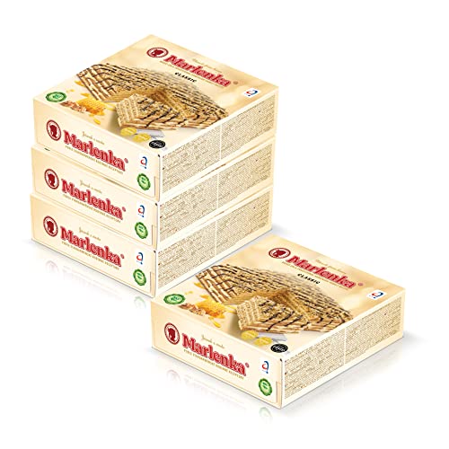 MARLENKA® 3+1 Honigkuchen mit Walnüssen 4 x 800 g | Tschechischer Kuchen für Desserts und Geschenksets | Leckere Honigkuchen Geschenkbox | Honey Cake für besondere Anlässe von Marlenka