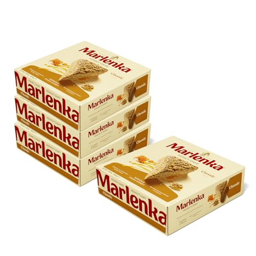 MARLENKA® 3+1 Honigkuchen mit Walnüssen 4 x 800 g | Tschechischer Kuchen für Desserts und Geschenksets | Leckere Honigkuchen Geschenkbox | Honey Cake für besondere Anlässe von Marlenka