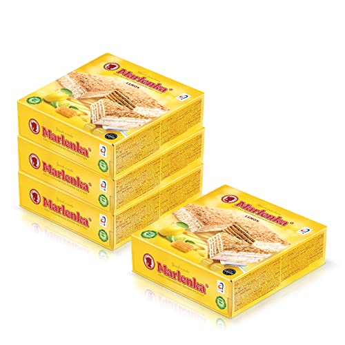 MARLENKA® 3+1 Zitronen-Honigkuchen 4 x 800 g | Tschechischer Kuchen für Desserts und Geschenksets | Leckere Honigkuchen Geschenkbox | Honey Cake für besondere Anlässe von Marlenka