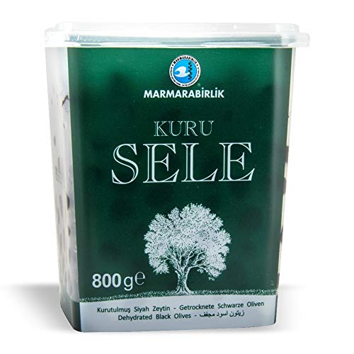 Marmara Birlik Dry Cured Black Olives Kuru Sele Zeytin Salamura Türkisch - 800gr von Marmara Birlik