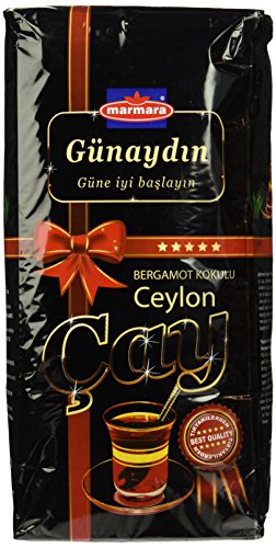 Marmara Günaydin Earl Grey Schwarzer Ceylon Tee, 2er Pack (2 x 800 g) von Marmara