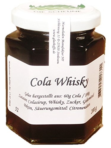 Cola Whisky Gelee, 200g Gourmet Marmelade oder Fruchtaufstrich, Fruchtaufstrich Cola, Fruchtaufstrich Cola, von Marmeladen Manufaktur NF