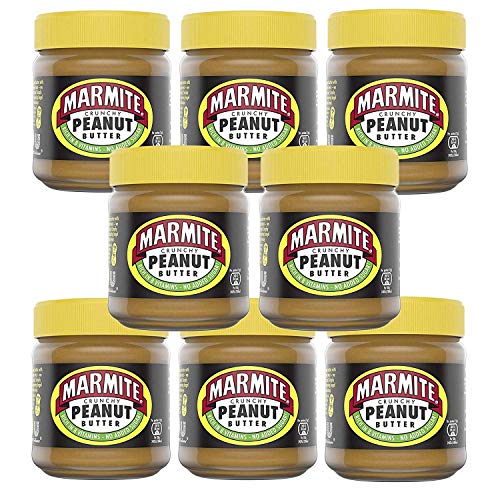 Marmite Crunchy Peanut Butter Jar Reich an Vitamin B & Ohne Zuckerzusatz, 225 g (8 Stück) von Marmite