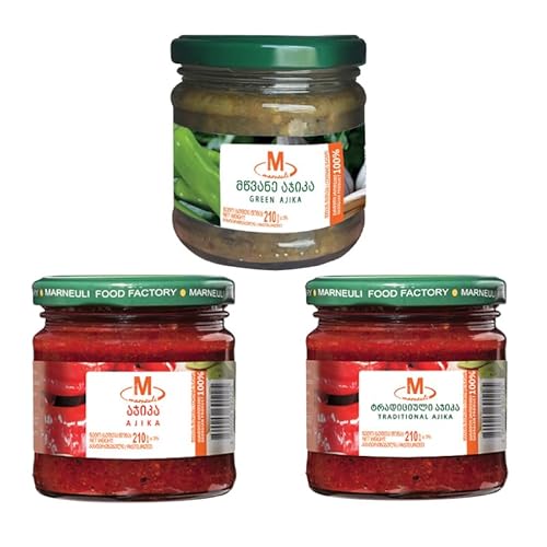 3 x 210g Adjika, verschiedene Sorten, Marneuli 3 x 210g Adjika, verschiedene Sorten, Marneuli von Marneuli