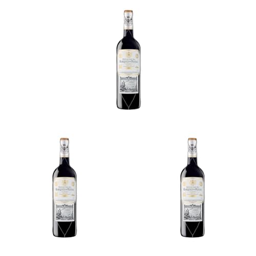 Marqués de Riscal Reserva - Trockener Rotwein in Reserva-Qualität aus der Region Rioja in Spanien (1 x 0,75l) (Packung mit 3) von Marques De Riscal