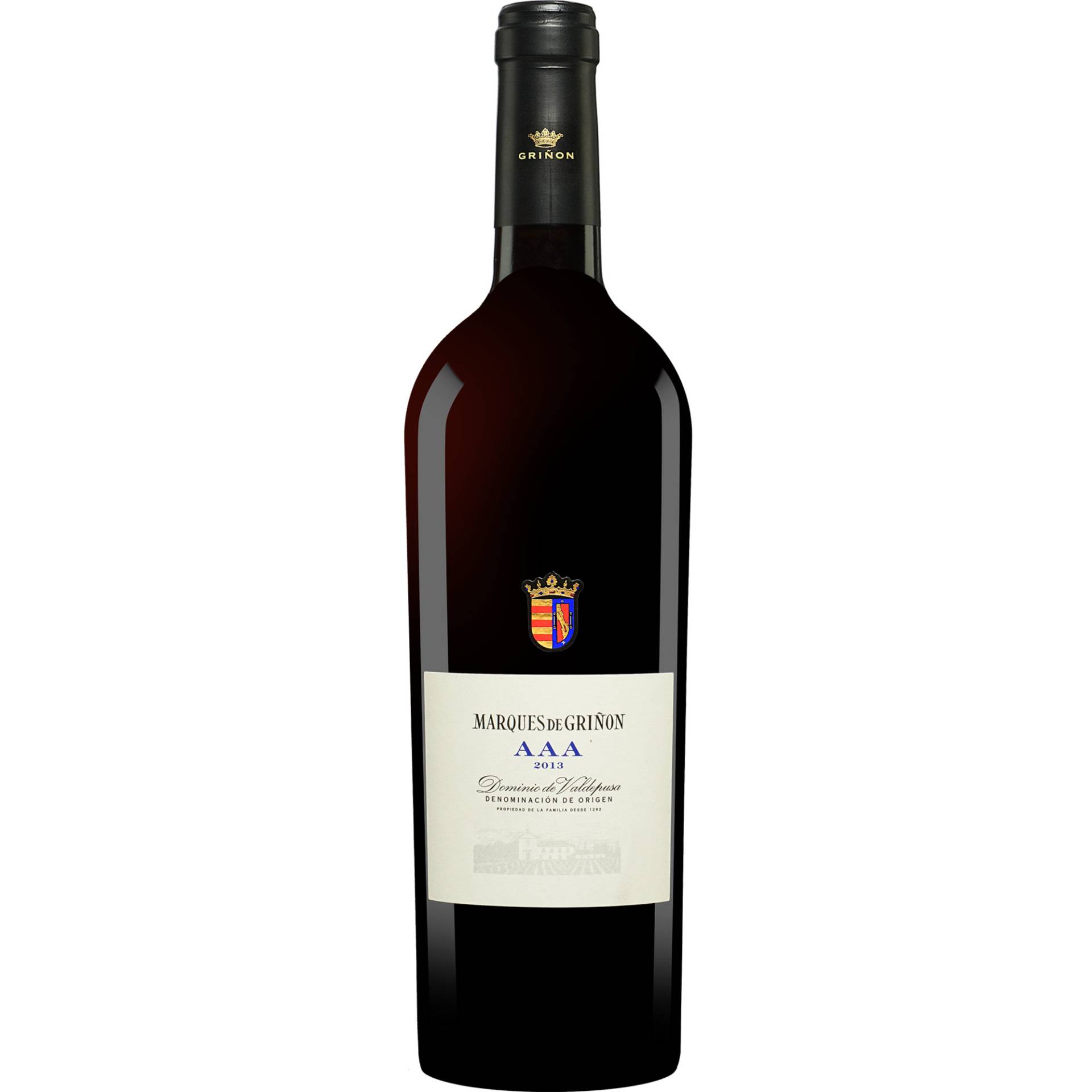 Dominio de Valdepusa »AAA« Blau 2013 0.75L 15% Vol. Rotwein Trocken aus Spanien Dominio de Valdepusa »AAA« Blau 2013 0.75L 15% Vol. Rotwein Trocken aus Spanien von Marqués de Griñón