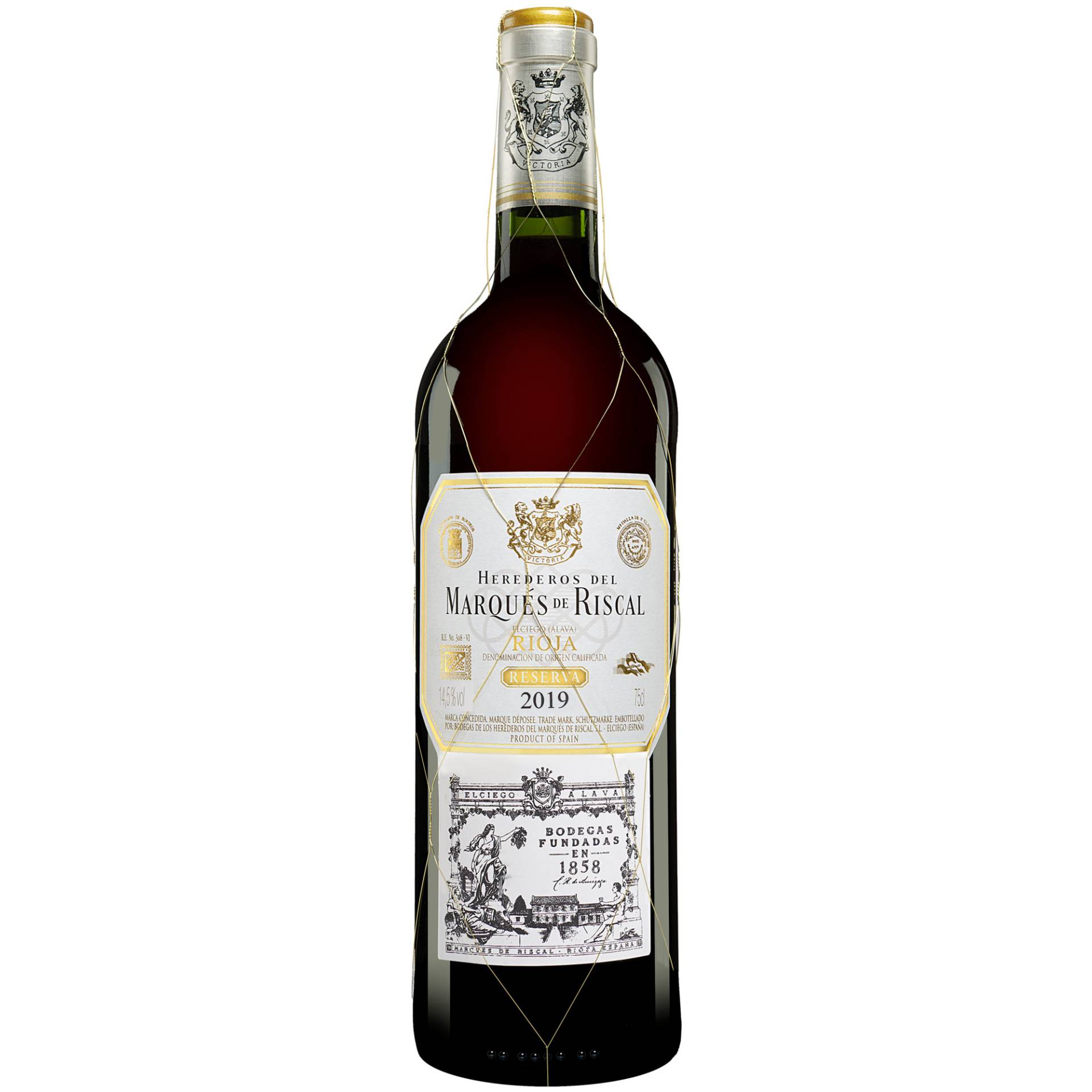 Marqués de Riscal  Reserva 2019  0.75L 14.5% Vol. Rotwein Trocken aus Spanien von Marqués de Riscal