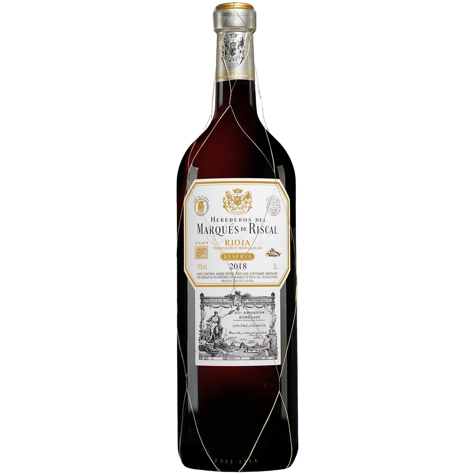 Marqués de Riscal Reserva - 3,0 L. Doppelmagnum 2018 3L 14% Vol. Rotwein Trocken aus Spanien Marqués de Riscal Reserva - 3,0 L. Doppelmagnum 2018 3L 14% Vol. Rotwein Trocken aus Spanien von Marqués de Riscal