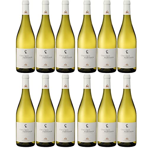 Marrenon Classique Ventoux Blanc Weißwein Cuvée Wein trocken Frankreich I Visando Paket (12 Flaschen) von Marrenon
