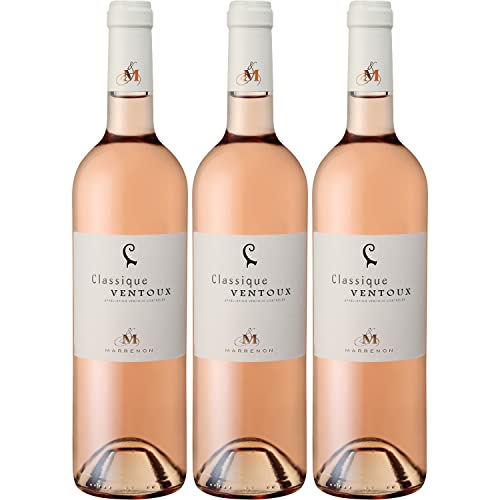 Marrenon Classique Ventoux Rosé Roséwein Cuvée Wein trocken Frankreich I Visando Paket (3 Flaschen) von Marrenon