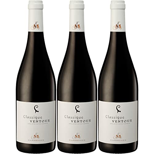 Marrenon Classique Ventoux Rouge Rotwein Cuvée Wein trocken Frankreich I Visando Paket (3 Flaschen) von Marrenon