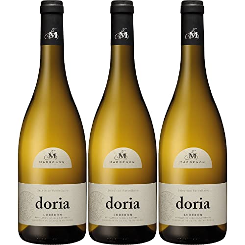 Marrenon Doria Blanc Luberon Weißwein Cuvée Wein trocken Frankreich I Visando Paket (3 Flaschen) von Marrenon