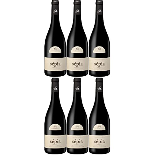 Marrenon Sépia Rouge Luberon Rotwein Cuvée Wein trocken Frankreich I Visando Paket (6 Flaschen) von Marrenon