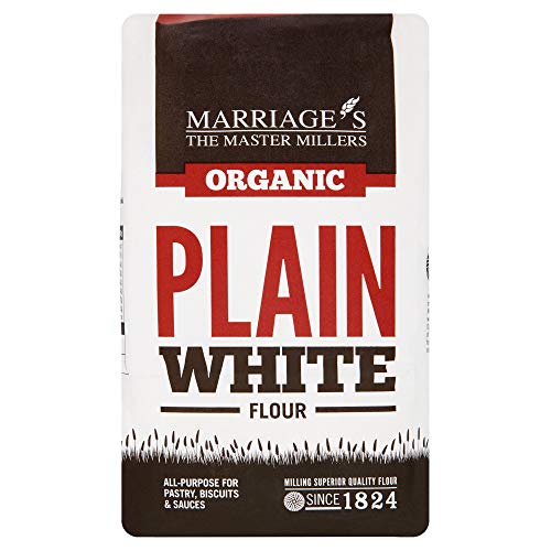 Marriages Organic Plain White Flour - Pack Size = 6x1kg von Marriage's