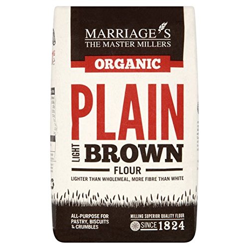 Organic Light Brown Plain Mehl Vermählung 1 kg von Marriage's