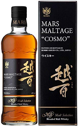 Mars Maltage|Cosmo|Blended Whisky|700 ml|43% Vol.|Geschmack von Vanille, Zitrusfrüchten & Zartbitterschokolade|Leichte Rauchnoten|Whisky für Neugierige & Entdecker|Aus japanischen & schottischen Malts von Mars