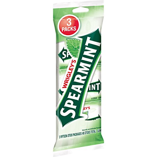 Wrigley's Spearmint Kaugummi, 3x15 Streifen (45 Stück = 112,5g) von Mars Wrigley Confectionery US, LLC