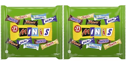 MIXED Minis 2x1425g Twix, Snicker, Mars, Bounty, Milky Way - Partymix Schokoriegel Schokolade von Mars