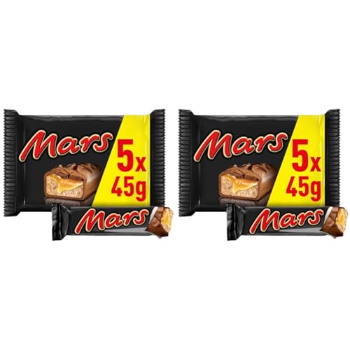 Mars Schokoriegel, Karamell, Schokolade, 1 Packung á 5 Riegel (1 x 225 g) (Packung mit 2) von Mars