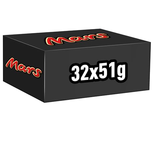 Mars Schokoriegel, mit Karamell, Nougat und Vollmilchschokolade, 32 Packungen x 51g Mars Schokoriegel, mit Karamell, Nougat und Vollmilchschokolade, 32 Packungen x 51g von Mars
