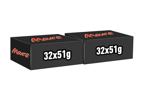 Mars Schokoriegel, mit Karamell, Nougat und Vollmilchschokolade, 64 Packungen x 51g Mars Schokoriegel, mit Karamell, Nougat und Vollmilchschokolade, 64 Packungen x 51g von Mars