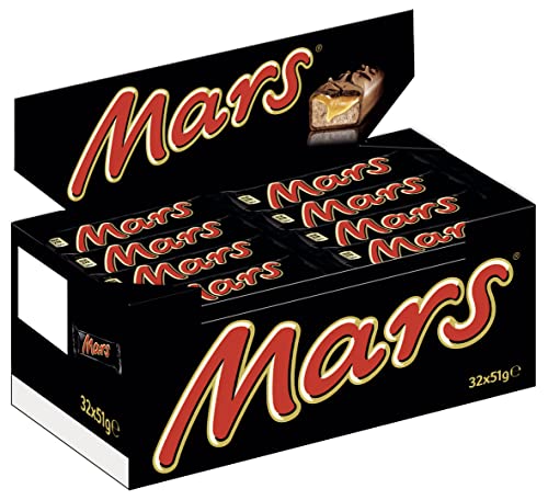 Mars Schokoriegel | Karamell, Schokolade | 32 Riegel in einer Box (32 x 51 g) von Mars