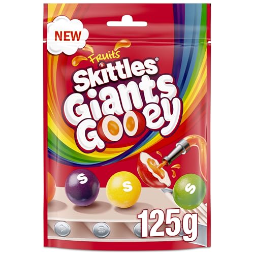 Skittles Giants Gooey Vegane Süßigkeitentasche, Süßigkeiten, 125 g Skittles Giants Gooey Vegane Süßigkeitentasche, Süßigkeiten, 125 g von Mars