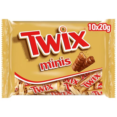 Twix Minis Schokoriegel, Karamell auf knusprigem Keks, Eine Packung (1 x 227g) von Mars