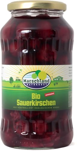 Marschland Sauerkirschen im Glas, entsteint (680 g) - Bio von Marschländer