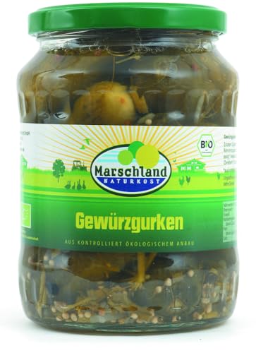 Marschland Naturkost Bioland Bio-Gewürzgurken Gl. MARSCHLAND (2 x 670 gr) von Marschland Naturkost