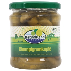 Champignonköpfe im Glas von Marschland