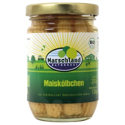 Maiskölbchen im Glas von Marschland